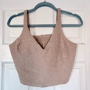 Beyond Yoga adjustable cropped tank top in Chai